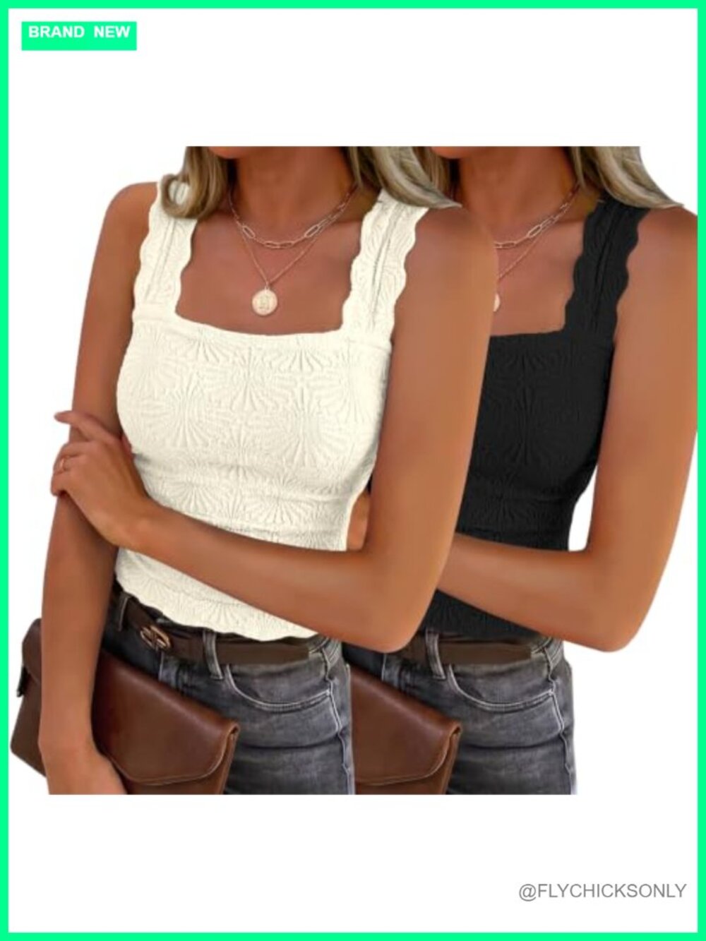 Women Cute Crop Tank Top Square Neck Slim Fit Floral Cami Tops Sleeveless